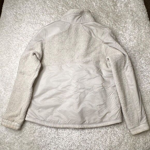 Lululemon Go Cozy Sherpa Fleece Jacket Heathered Ceramic Beige - Picture 3 of 15